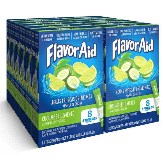 Flavor Aid Singles To Go Cucumber Limeaid, 96 sticks